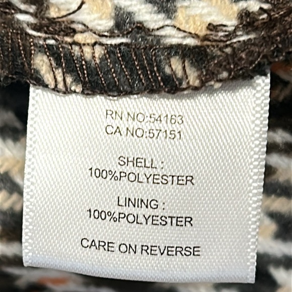 Marc New York Andrew Marc Houndstooth Longline Open Belted Sleeveless Jacket L - Picture 10 of 16